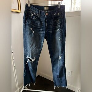 J.Crew jeans tattered detail with rough edge bottom
